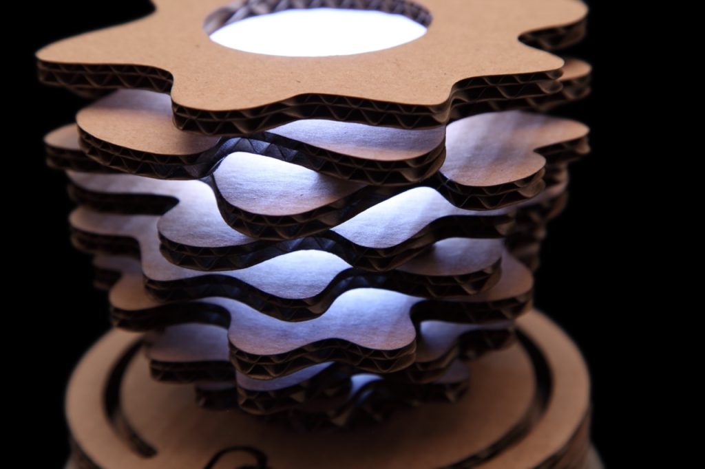 Close up of a Museum of Contemporary Art Denver Luminocity Gala mailer designed by EBD.